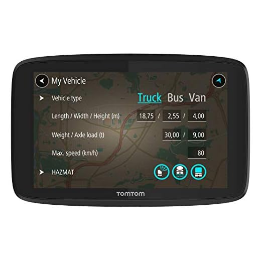 TomTom GO Professional 620 lastbilsnavigator med Europakartor och Traffic-tjänster (via smartphone) Uppdateringar via Wi-Fi, utformad för lastbilar, bussar och stora fordon
