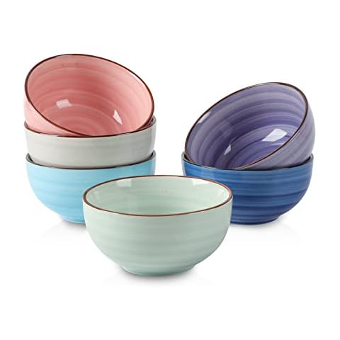 Selamica Keramik-Dessertschalen-Set, 340 ml, kleine Müslischalen für die Küche, 11,9 cm Eisschalen für Snacks, Beilagen, Dips Cover