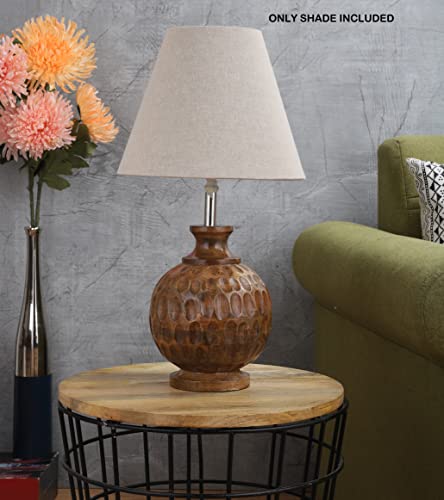 Image of Asian BTR Crafts 10 inch Inches, Small-Medium, Conical Lamp Shade, Cotton Fabric, Beige Color