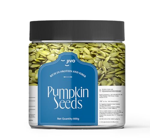 Image of Jivo Raw Pumpkin Seeds | Healthy Snack for Breakfast | High in Fiber & Antioxidants | Ideal for Diets & Weight Management | Nutritious Superfood for Daily Wellness | Hygienically Packed - 800g