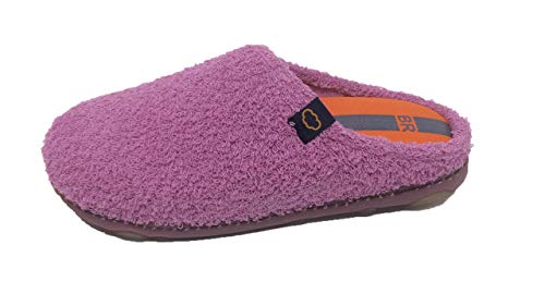 Zapatillas de Estar por casa/Mujer/Biorelax/Apto Plantilla ortopedica/Plantilla Normal con cámara de Aire/Algodón Rizo/Talla 40