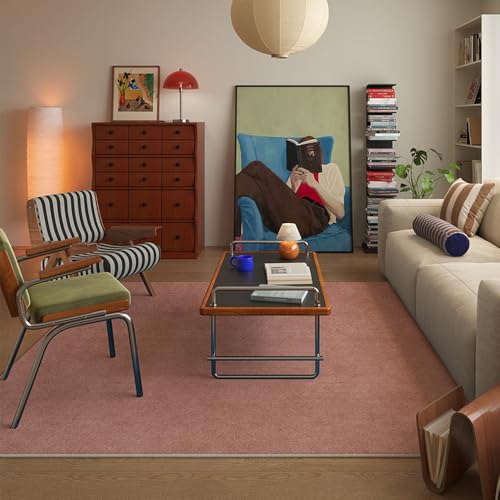 Tapis rétro uni pour salon et grande surface lavable b 100x160