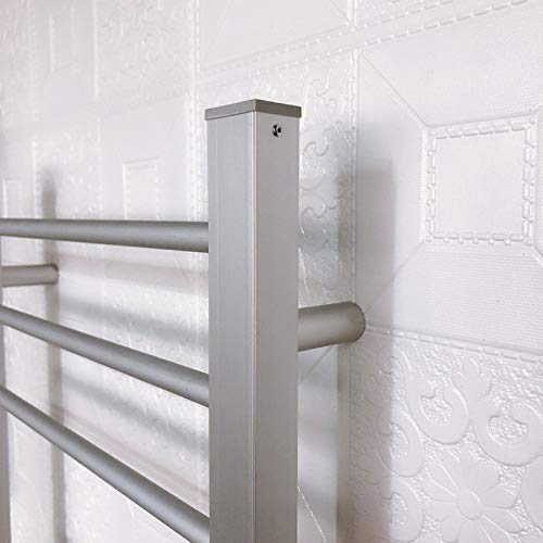 Calentador de toallas enchufable con acabado estructural de aluminio 5