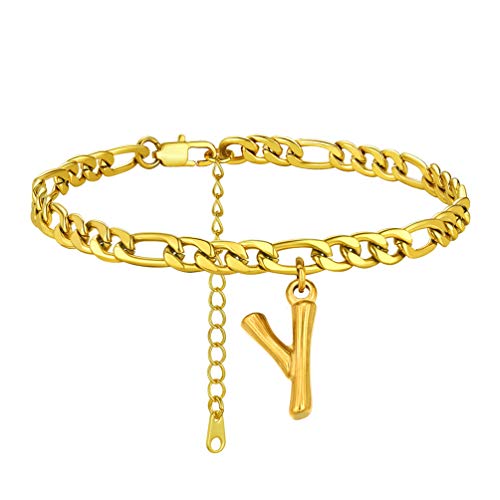 PROSTEEL Dangle Bracelet Simple Link Anklet Chain Anklets Ankle Bracelets 18k Gold Chunky Anklet