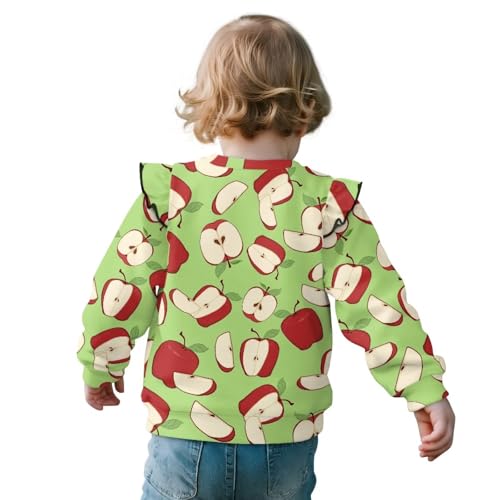 ZFRXIGN Girls Crewneck Sweatshirt 1-8 Years Football Sweatshirt Ruffle Sleeve Shirt for All Day Play Long Sleeve2