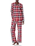 Emporio Armani Damen Pajama Party Pajamas Pyjama Set, Kariert Rubin/Marine, Large