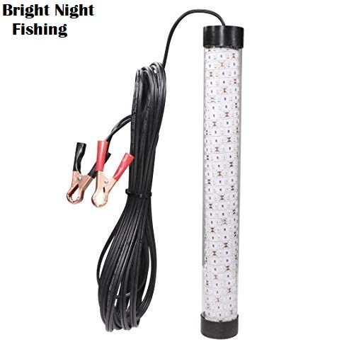 Bright Night Fishing Underwater Fishing Light Battery Clamps 25Ft Cord Green Led 15,000 Lumens 300 Led Submersible Fish Attractor Boat And Dock Lights Salt Water Fresh Water 12V Dc Crappie Br:15000 #TOP1