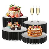 Buffet Risers Food Risers for Buffet Table Acrylic Risers Display Stands Tall Cake Stands Cylinder Stands for Party Pedestal Cake Stand Dessert Table Display Set Cupcake Stands Cupcake Display