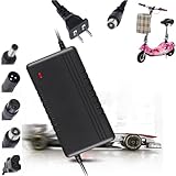 電動自転車用リチウムバッテリー充電器 12V/24V/36V/48V/60V/72V - 3A 電動自転車用電源アダプター IP65防水 自動シャットダウン (24V-3A,B)
