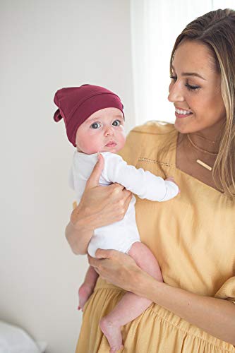 Image of Baby Beanie Hat Top Knot Stretchy Soft aa‚¬A inchRuby inch by Copper Pearl