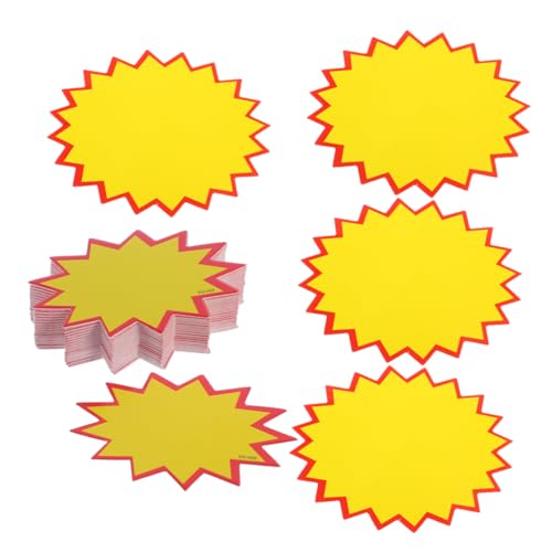 HOMOCONO 300piezas Etiquetas De Precio Estrella Papel Resistente Etiquetas De Precio Para Tiendas y Garajes Pegatinas Publicitarias Recortadas