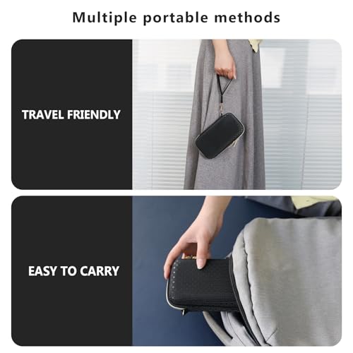 Image of Supmay Hard Carrying Case Compatible with Nintendo DS Lite NDSL, Gameboy Advance Games Storage Holder Travel Bag with Mesh Pocket for USB Charging Cable, Stylus, Earphones, Game Cartridge, Black