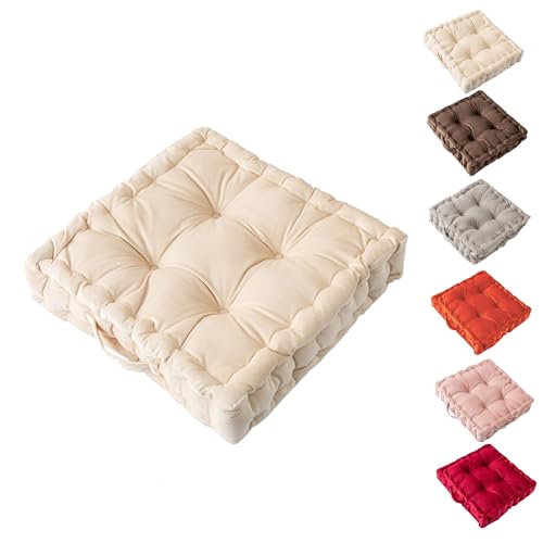 Générique Grand Coussin de Sol carré - 38 x 38 cm - Coussin touffeté épais avec poignée -...