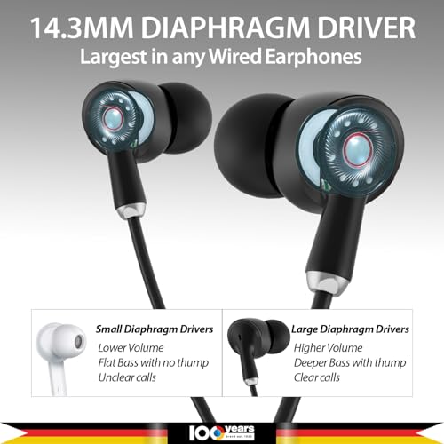 Image of Blaupunkt EM01 Type-C Edition Wired Earphones (2026) with Mic, 14.3mm Hi-Fi Drivers, Noise Isolation, 45 Ergonomic Fit, Durable 5-Core Copper Cable, in-Ear Headset