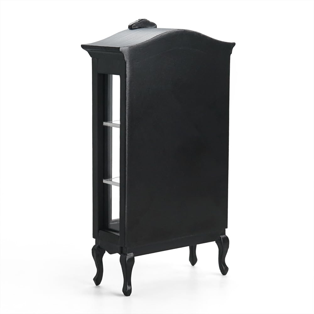 Odoria Maison de Poupée Miroir Miniature: Échelle 1/12 Mini Meuble Victorien Vintage Chambre à Coucher Bois avec Tiroir Blanc