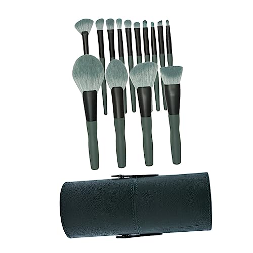 NIYANGLE 14pcs Makeup Brush with Storage Container Comfortable Fibers for Blending Contouring and Highlighting Cosmetics Accessory for Application