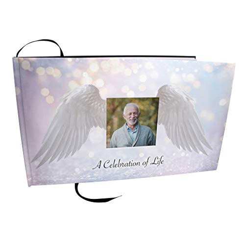 Image of Angel Celebration of Life Funeral Guest Book for Memorial Service