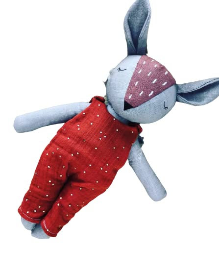 Peluche en lin faon pour liste de naissance, idée cadeau bébé originale
