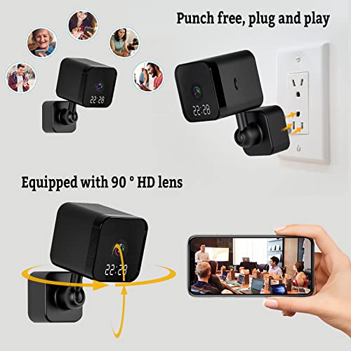 Outdoor Camera Wireless Night Vision Cameras For Home Security Blink Indoor Camera With 360° View, Two-Way Audio, Wifi Camera Pet Camera, Video Surveillance Equipment Gifts For Men Women (Black) #TOP3