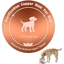 Copper Disk for Dog Water Bowl Dispenser|4-inch Diameter,0.6mm Thick|99.99% Pure Copper Disc|Automatic Dog Water BowlDispenser Purification Disk with 4 Point Support|Purify Water All Year Round