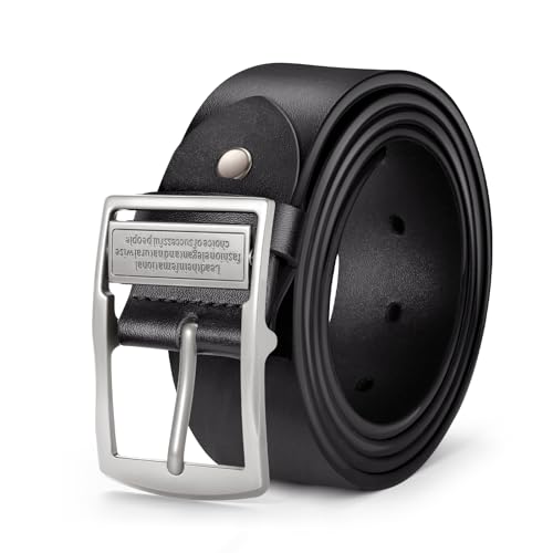 J.Fée Cintura Uomo Pelle Nera Cinture da Uomo Regolabile Cinta,