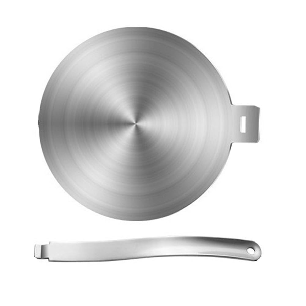 Placa Difusora Calor Acero Adaptador Gas 13/20/24/28cm | Acero Inoxidable,Placa Distribución Calor,Adaptador Cocina,Varios Tamaños,Herramienta Cocina(13cm)