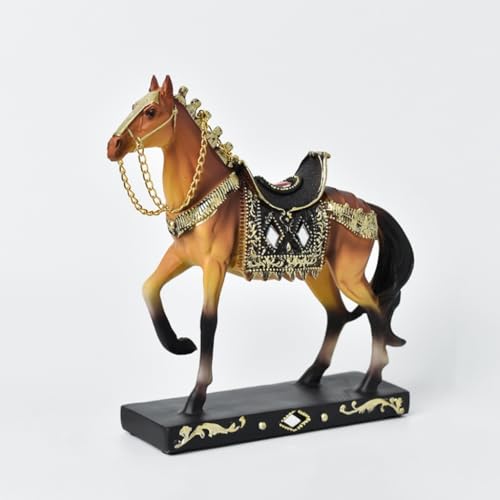 Estatua de Caballo Marrón para Decoración de Hogar miniatura 1