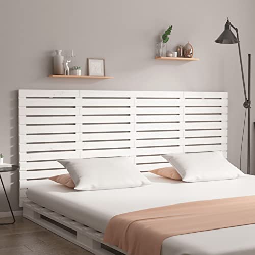 Testiera Letto Matrimoniale In Legno Massello Di Pino, Colore Nero, Dimensioni 165.5x4x100 Cm, Stile Moderno Rustico