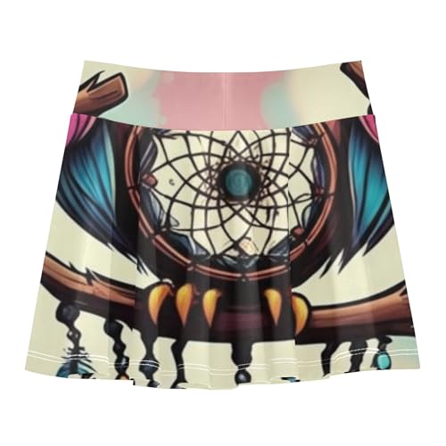 Funny Girls' Shorts Athletic Skorts Toddler Tennis Skirts School Colorful Cute Owl Pink 4t2