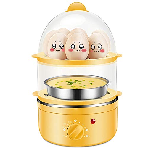 S.N Electric Egg Boiler and Poacher，for Hard or Soft Boiled, Poached, Omelets and Steamed Foods with Auto Shut Off Feature and 2 Tiered