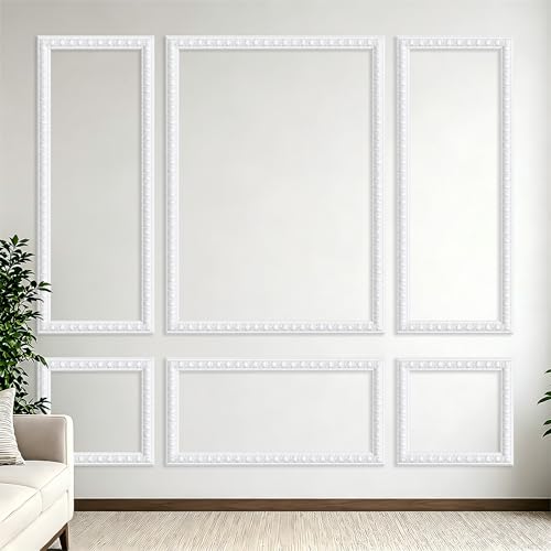 3 Set Peel and Stick Wall Molding Kit,3D Pre-Cut Bead Accent Panel,24x60in