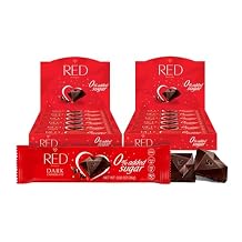 RED DelightTM Dark Chocolate 12 Count Box of Grab N Go Travel Size Bars 0.92 Ounces Each 2 Boxes - Total of 24 Bars