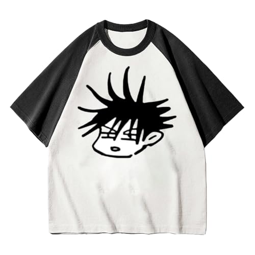 QAHEART JJK T Shirt,Geto Suguru Cosplay Costume T Shirts, Casual Fashion Round Neck Short Sleeve Shirt