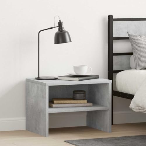 Table de chevet gris béton pour ranger vos magazines et libérer l'espace visuel - 3