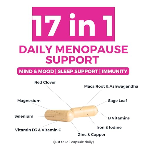 Meno Pact Complete - Perimenopause & Menopause Supplement - 17 Active Ingredients – Herbal Extracts, Vitamins & Minerals - Formulated by Women’s Health Experts - 60 Vegan Capsules – Nutripact - 3