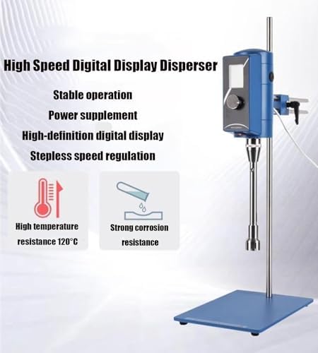 High-Speed Digital Homogenizer & Emulsifier, Adjustable 2000-28000rpm Shear Mixer for Lab Applications - Precision Mixing & Blending Equipment