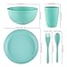Wheat Straw Dishes Dinnerware Sets, Kaloo 20pcs Lightweight Unbreakable Dish Set, Microwave and Dishwasher Safe, Reusable Kids and Toddler Plates and Bowls Sets