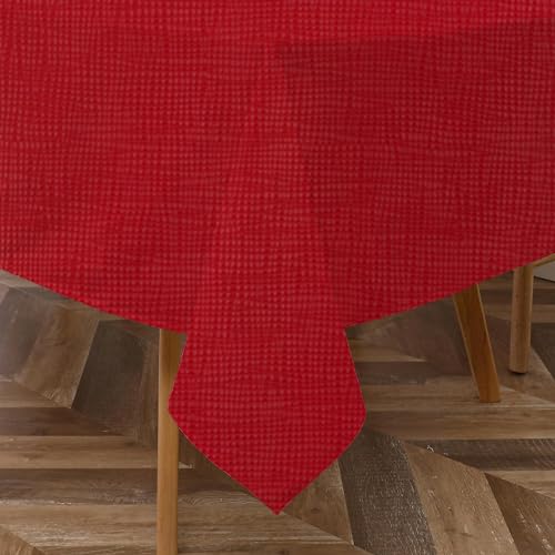 Majestic Giftware PVC Faux Leather Rectangle Tablecloth | (TCE112-5490) Wine Waterproof & Spill Proof Dining Table Cover | Decorative Washable Tablecloth for Home, Kitchen, Party (54X90)