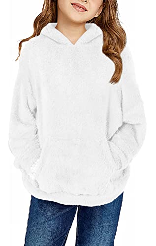 Pull à capuche en polaire chaude et pelucheuse anti-froid pour fille