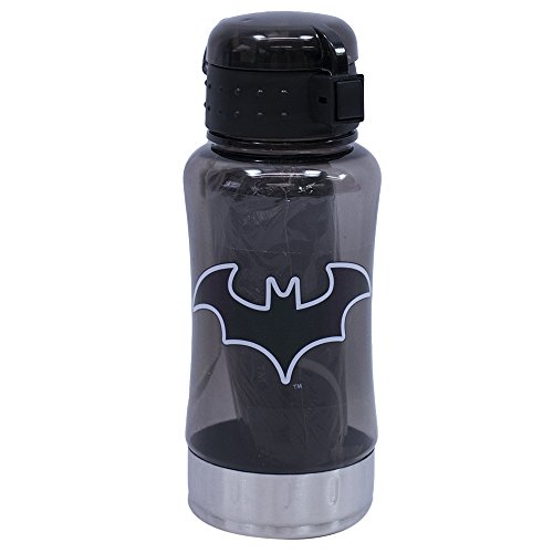 Garrafa 450ml Com Mochila Tipo Saco Batman - Liga Da Justiça