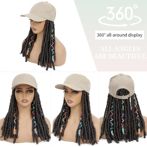 Yougrace Baseball Cap Wig With Crochet Faux Locs, Dreadlock Crochet Hair Wig thumb #6