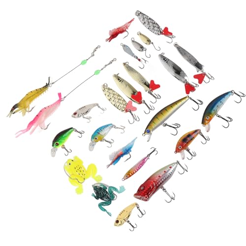 Boîtes d'appâts de pêche de calendrier de l'Avent avec leurres de surface et accessoires de ligne