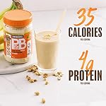PBfit All-Natural Peanut Butter Powder, Peanut Butter Powder from Real Roasted Pressed Peanuts, Low in Fat High in Protein, 4g of Protein, 425g (15oz)
