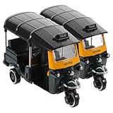 MAGICLULU 2 STÜCK Vintage Metall Dreirad Modell Detailreiche Miniatur Skulptur Nostalgische Dekoration für Wohn Schlafzimmer Multifunktionales Retro Ornament für Tisch Regal Schrank