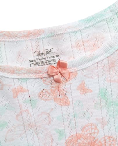 Rene Rofe Girls' Pajama Set - 4 Piece Snug Fit Cotton Sleepwear Set (2T-12)4