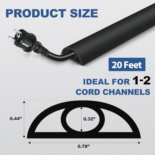 EYAYEN Floor Cord Cover for Wires on Floor Self Adhesive Cord Hider by EYAYEN - Image 6