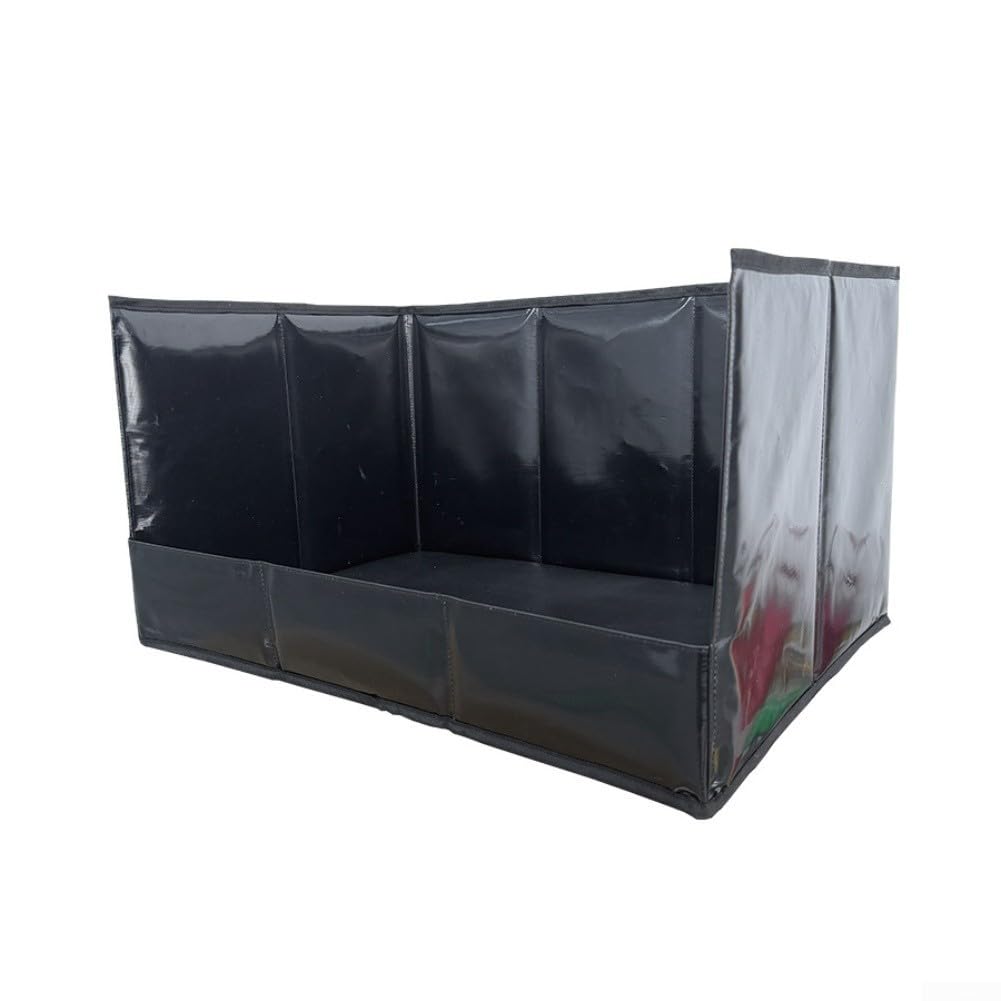 Faltbare Hundetoilette, hohe Wände, Töpfchen für den Innenbereich, mit wasserdichtem Futter für kleine, mittelgroße Hunde, leicht zu reinigen, Grau (Schwarz, XL)