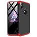 GKK Dual Armor for iPhone Xs max Case,Ultra Thin Slim Shockproof Full Protection 3 in 1 Hard PC Matte Cover Compatiable with iPhone Xs max (red/Black)