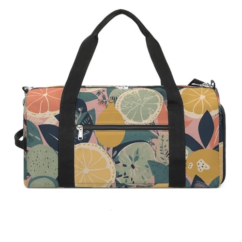Sac de sport léger blanc et coloré à motif fruits pour toutes vos activités