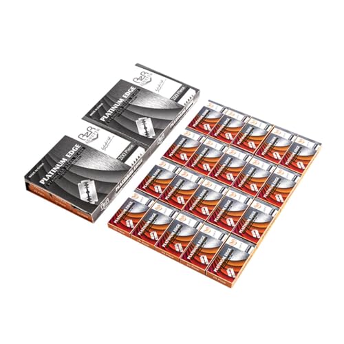 AMSLSIU Cuchillas de afeitar para hombres Hoja de acero inoxidable Maquinillas de afeitar de seguridad clásicas Herramienta de belleza de afeitado limpio y preciso Cara Pierna Axilas, Tipo 2